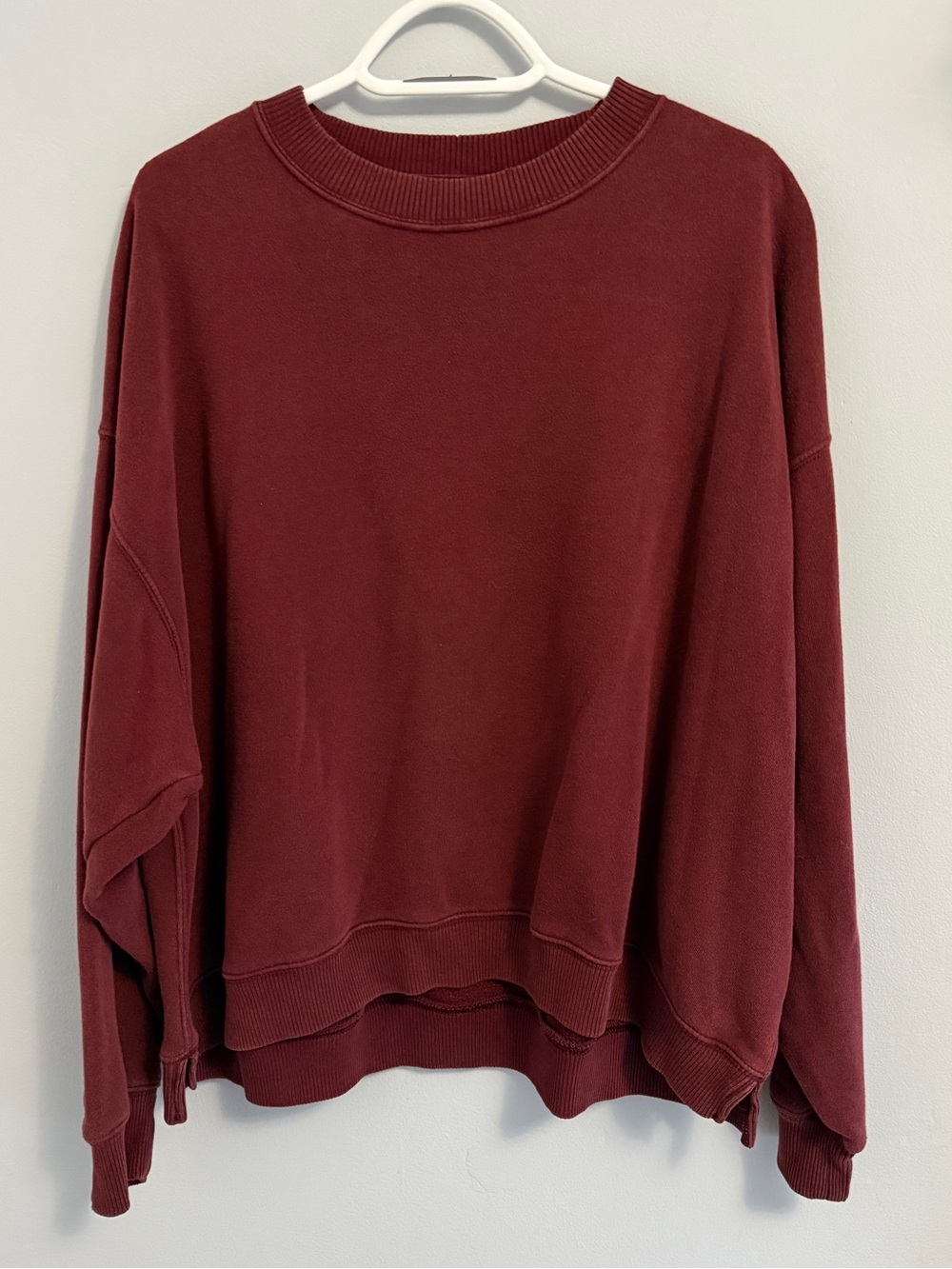 American Eagle Outfitters Women's Crewneck Sweater - Deep Burgundy